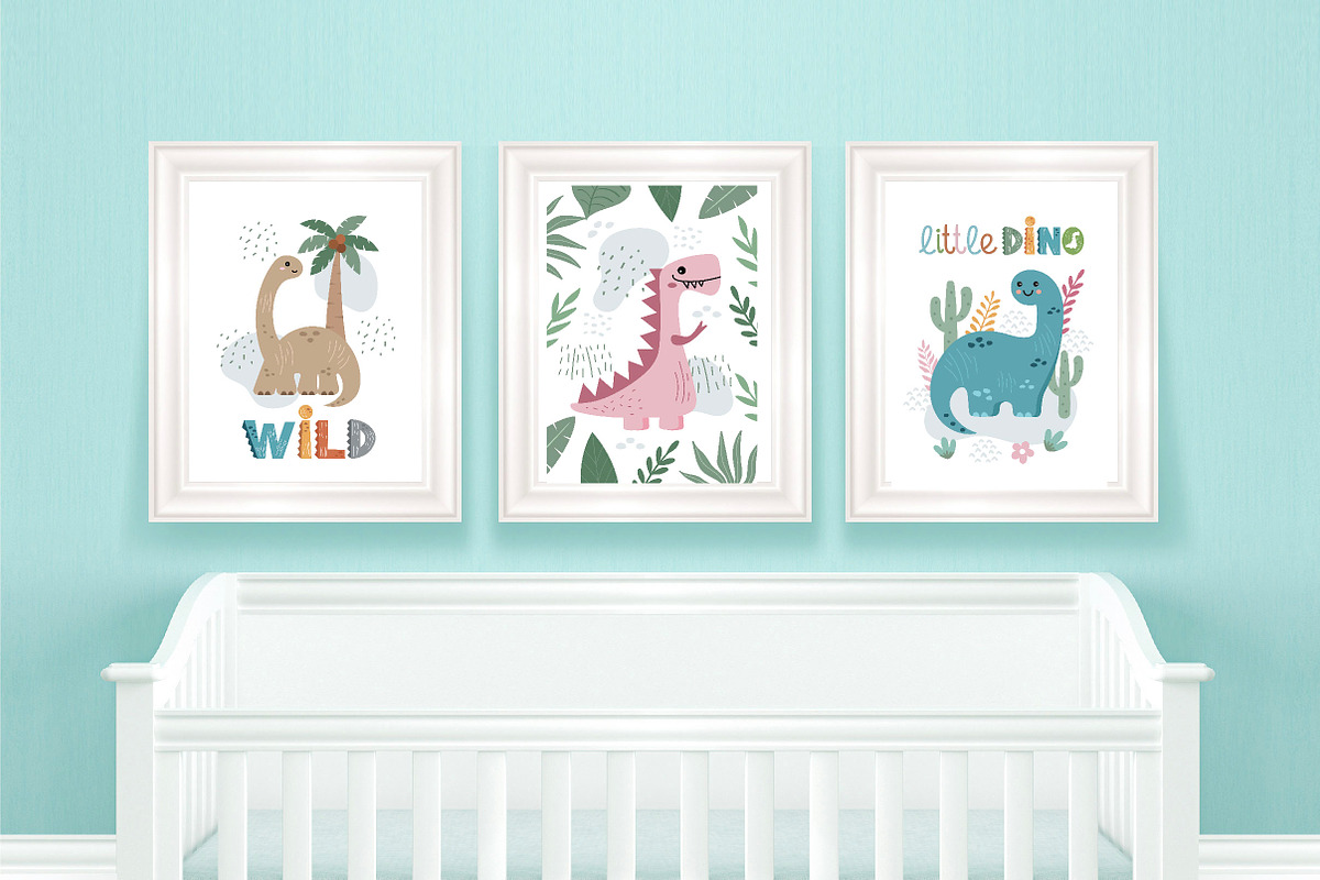 Dino Nursery, an Animal Illustration by caocastudio (Photo 3 of 7)