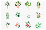 Evergreen Clipart Watercolor Christm, an Illustration by Sublimation Artist (Thumbnail 3 of 6)