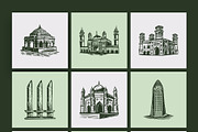 Pakistan Landmark Illustration Art, a Decorative Illustration by Prosymbols (Thumbnail 7 of 10)