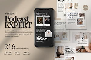 Instagram Podcast Expert CANVA