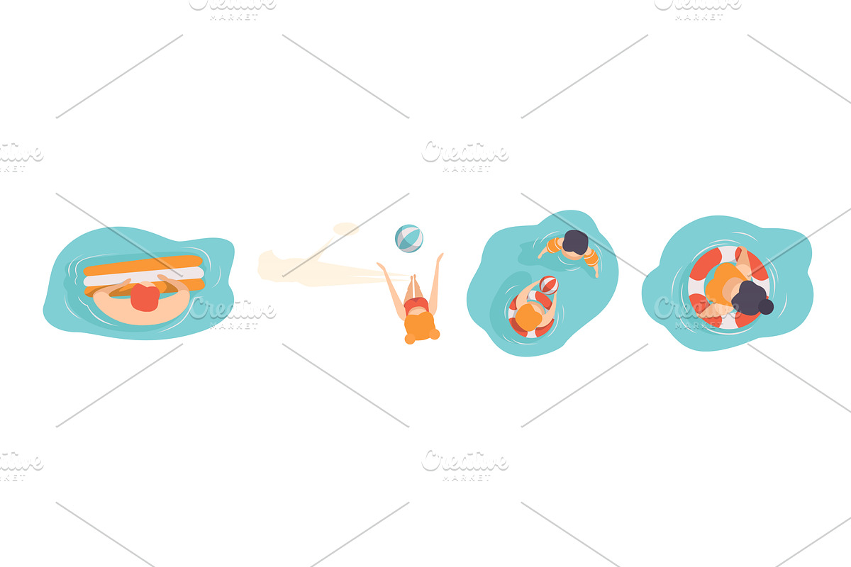 People Character on Seaside and, a Person Illustration by TopVectors