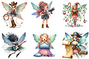 Quirky Funny Fairy Clipart, an Illustration by DreamArtGraphic (Thumbnail 5 of 5)
