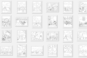 100 Vector Camping Coloring Pages