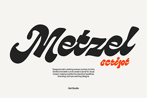 Metzel Script, a Script Font by Get Studio