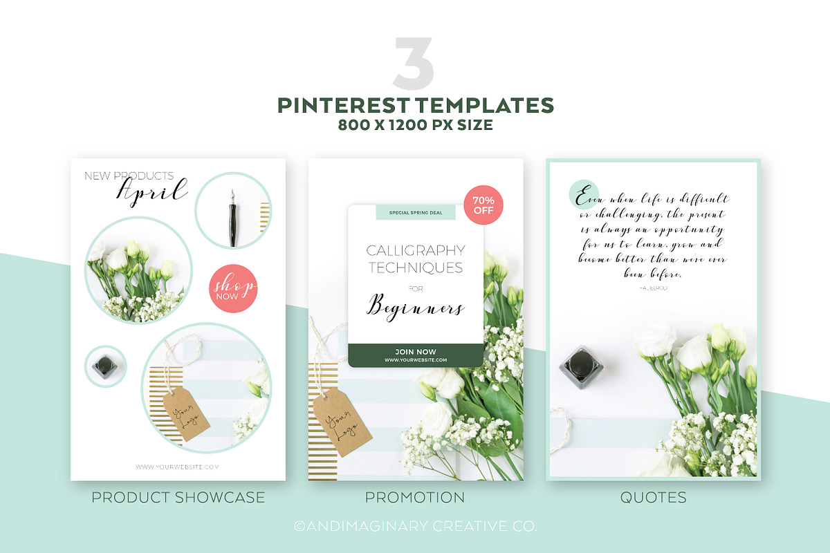 White Blossom Social Template Pack, a Social Media Template by Andimaginary Creative Co. (Photo 5 of 9)