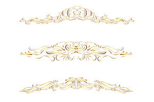 Gold Text Divider Border Clip Art