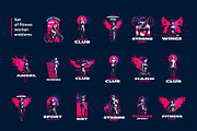 Woman fitness emblem., a Healthcare Illustration by Masterlevsha (Thumbnail 1 of 3)