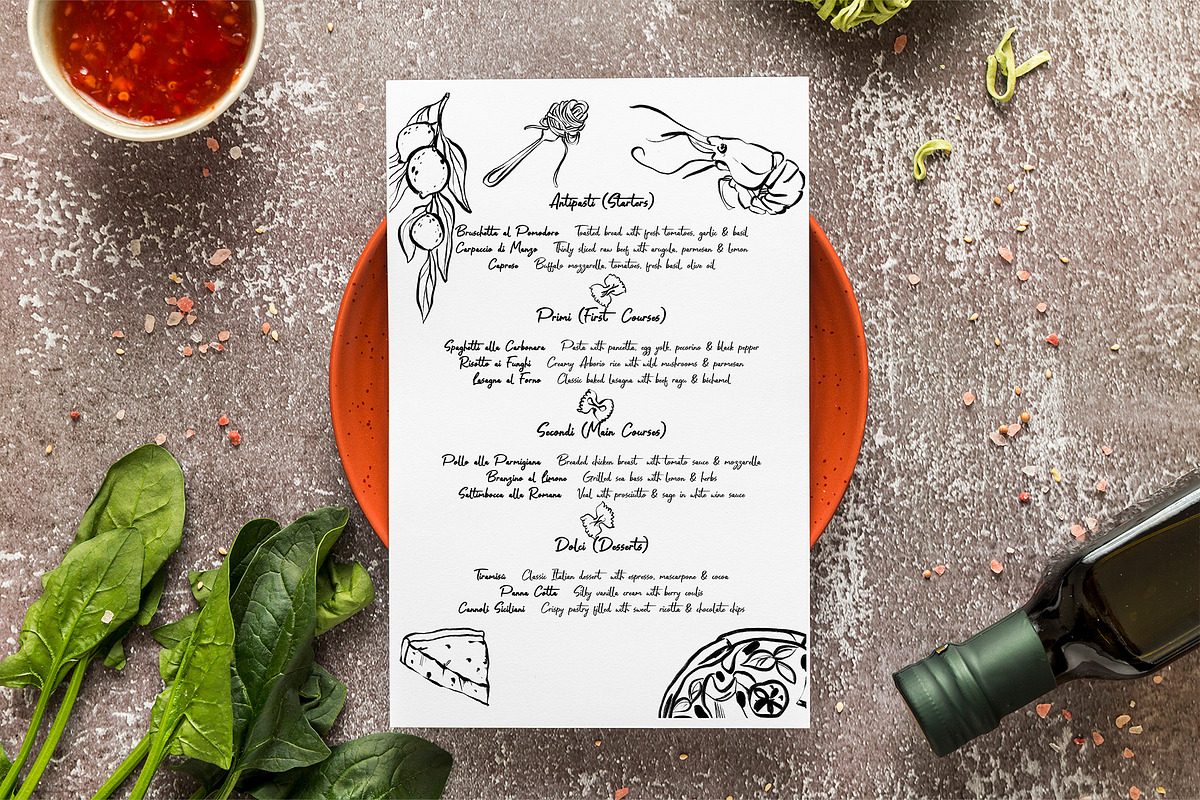 Mediterranean Delicious Food, a Brushes & More by HabitusDesigns (Photo 4 of 11)