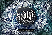 Underwater Graphics Patterns, a Decorative Illustration by BALABOLKA (Thumbnail 1 of 6)