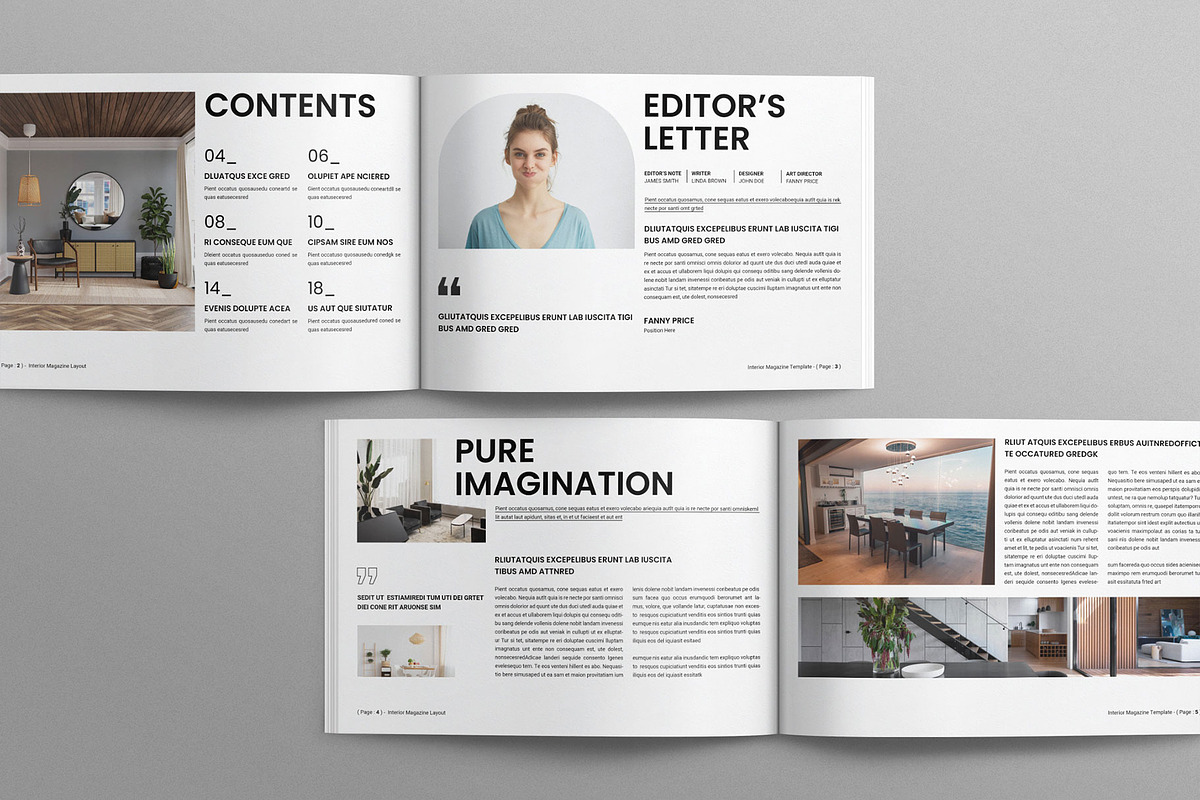 Interior Magazine Layout Landscape preview 3