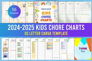 2024-2025 Kids Chore Charts Canva