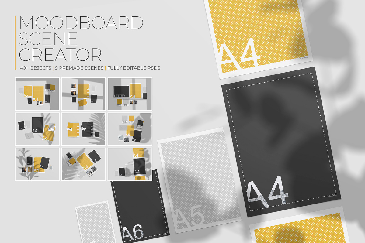 Moodboard Scene Creator, a Product Mockup by KIPET (Photo 1 of 12)