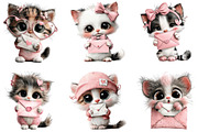 Valentine Cat Love Letter Clipart, an Illustration by CraftArtStudio (Thumbnail 2 of 6)