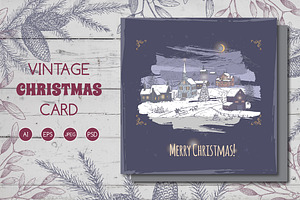 Holiday Village Christmas Card