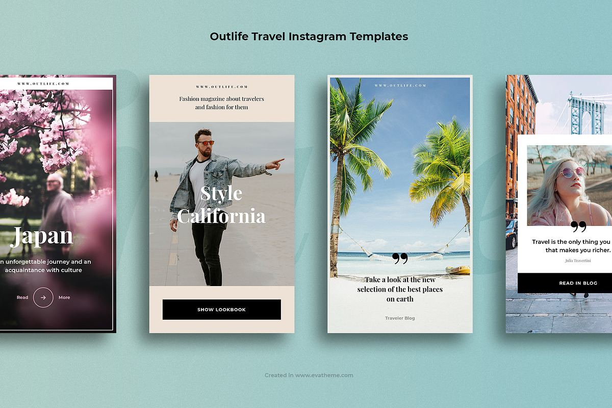 Outlife Travel Instagram Templates, a Social Media Template by Creatoly (Photo 3 of 3)