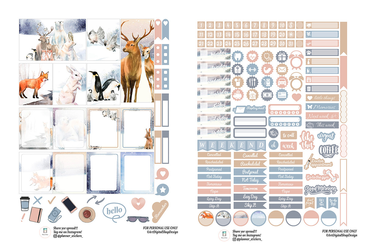Winter Erin Condren Life Planner, a Design Template by DigitalDesignAI (Photo 2 of 4)