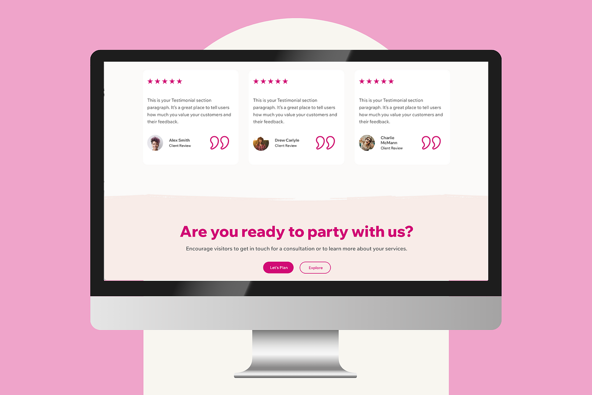 Party Planner Wix Studio Template, a Wix Template by Collette Collabs (Photo 5 of 7)