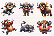 Funny Buffalo Clipart, an Illustration by CreationArt (Thumbnail 4 of 5)