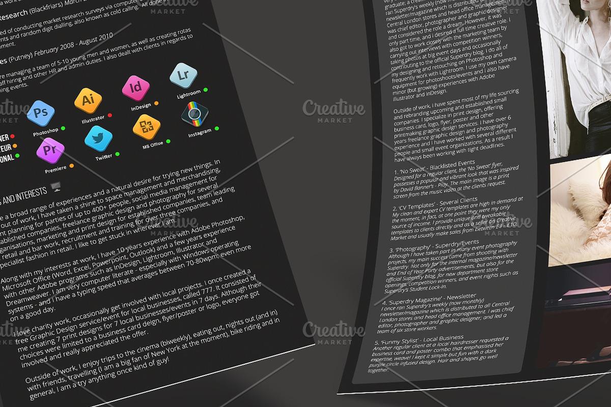 The Professional Pt 2 (Midnight), a Resume Template by Valeur Design (Photo 6 of 6)