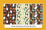 My Halloween: 8 Patterns, 28 motifs, a Pattern Graphic by Mente Volante Studio (Thumbnail 2 of 12)