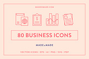 Business Line Icons, an Outline Icon by Made by Made (Thumbnail 1 of 6)