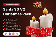 Santa 3D V2 (Christmas Pack), an Object 3D Model by Iqonic Design (Thumbnail 1 of 10)