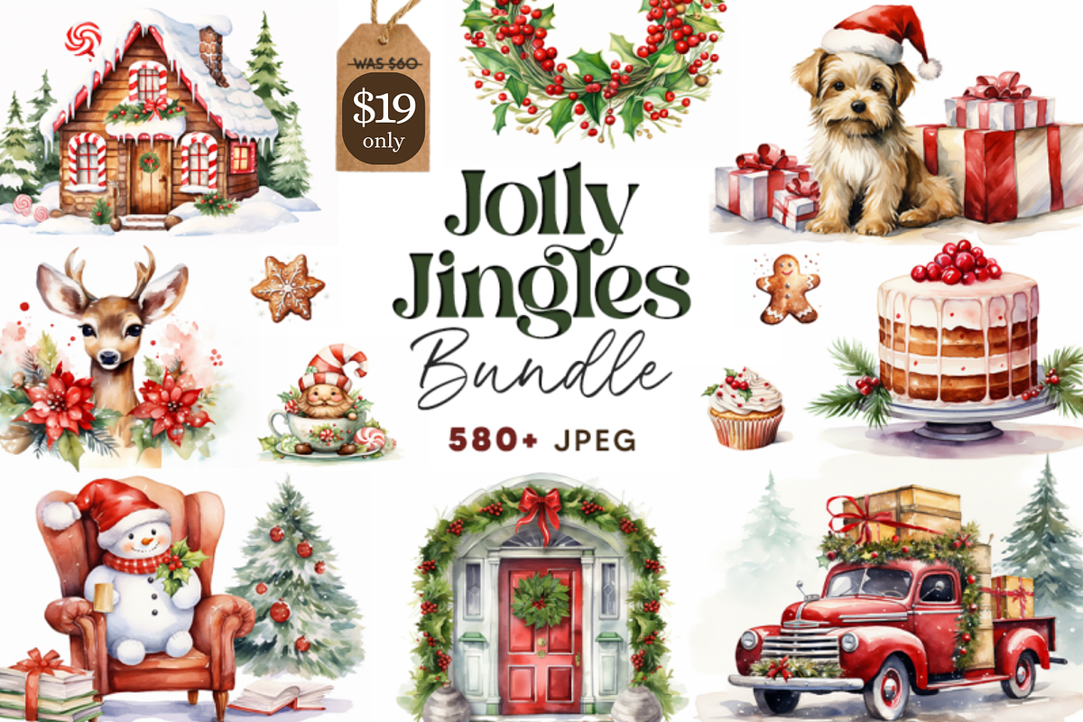 Jolly Jingles Bundle, a Seasonal Illustration by artsy-fartsy (Photo 1 of 7)