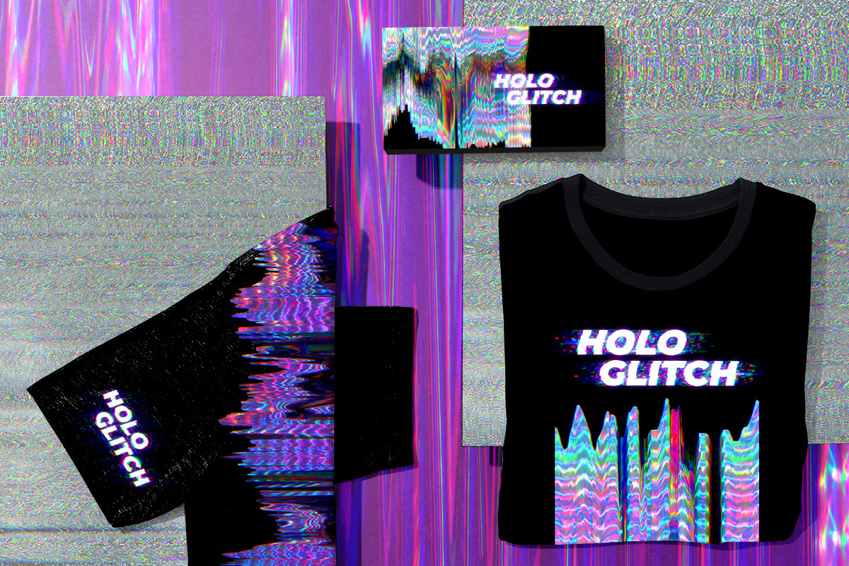 Holographic Glitch. 3D Backgrounds, a Texture Graphic by Julie&Taily (Photo 7 of 19)