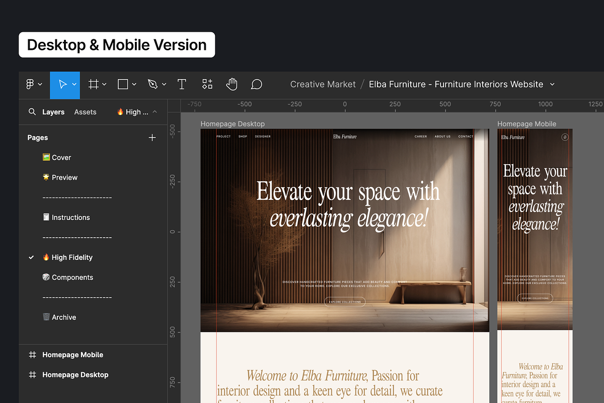 Elba - Furniture Landing Page, a Landing Page Template by SundayWorkTeam (Photo 2 of 4)