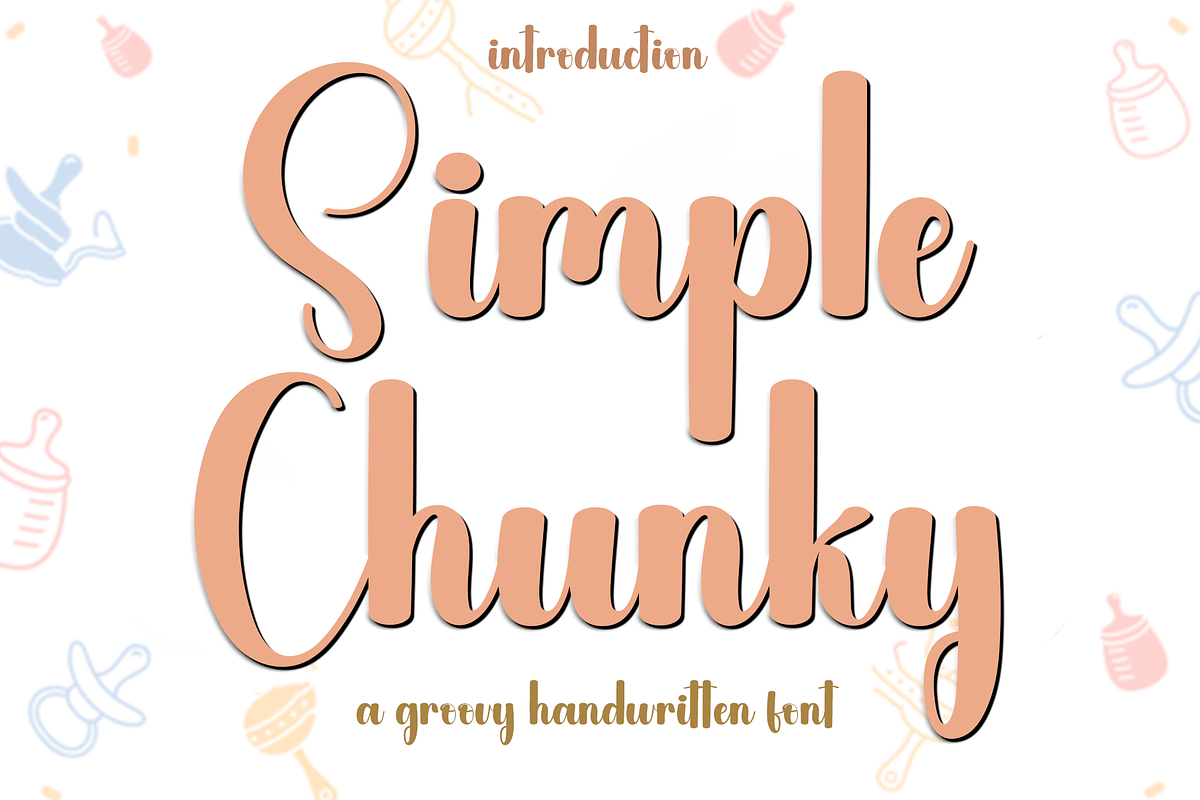Simple Chunky, a Handwritten Font by InermediaSTUDIO (Photo 1 of 8)