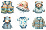 Baby Clothes Watercolor Clipart, an Illustration by DreamPrint404 (Thumbnail 6 of 6)