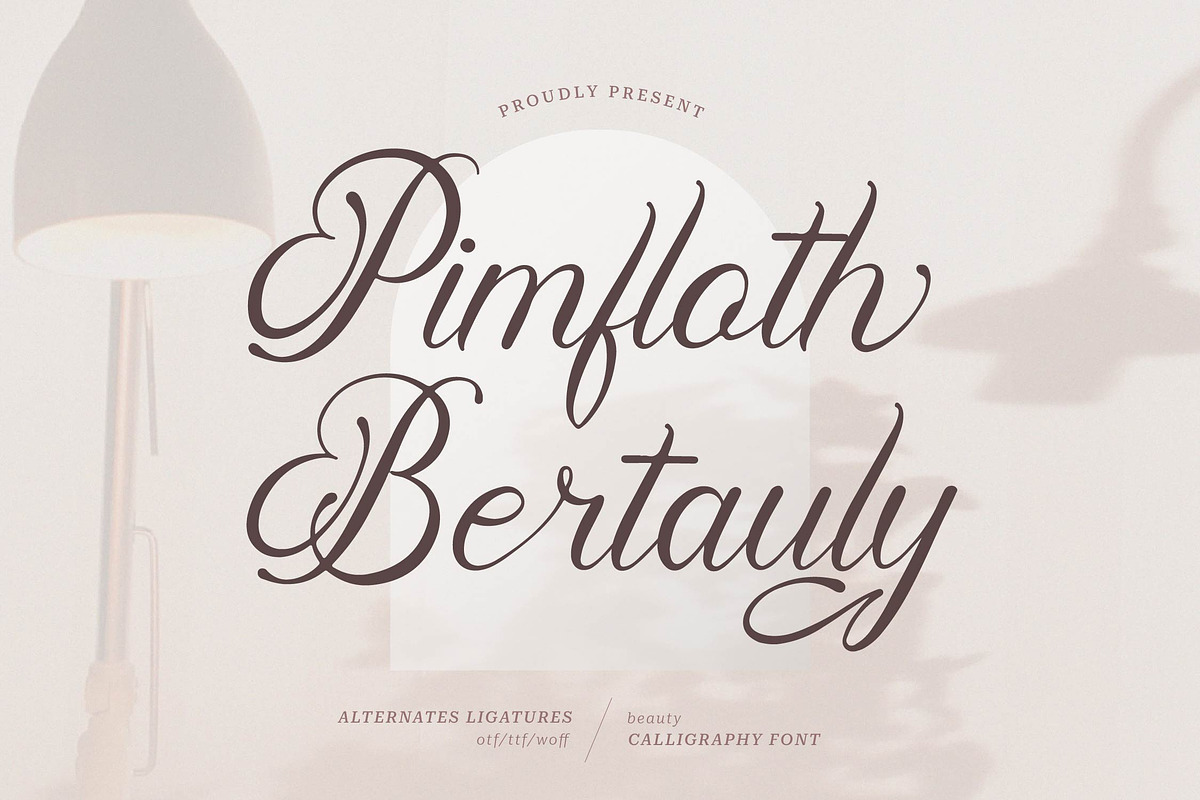 Pimfloth Bartauly | Beauty Script, a Script Font by Denustudios (Photo 1 of 13)