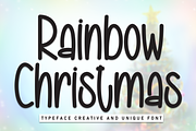 Rainbow Christmas | Script Font, a Script Font by Scratchones (Thumbnail 1 of 8)