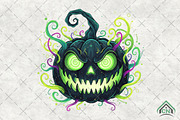 Spooky Pumpkin PNG, an Illustration by Craft Nest (Thumbnail 1 of 6)