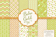 Bamboo Bohemian Digital Papers, a Pattern Graphic by Amanda Ilkov (Thumbnail 1 of 3)