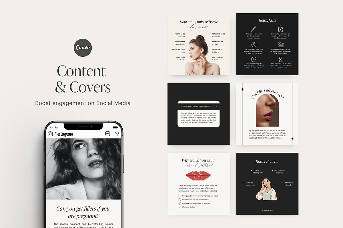 Nurse Injector Instagram templates, a Social Media Template by LiliesandBerries (Photo 6 of 22)