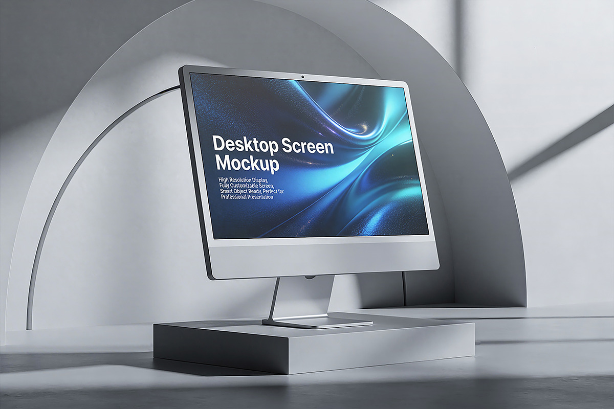 Desktop Screen Mockup, a Product Mockup by Pitchlook.Studio (Photo 2 of 4)
