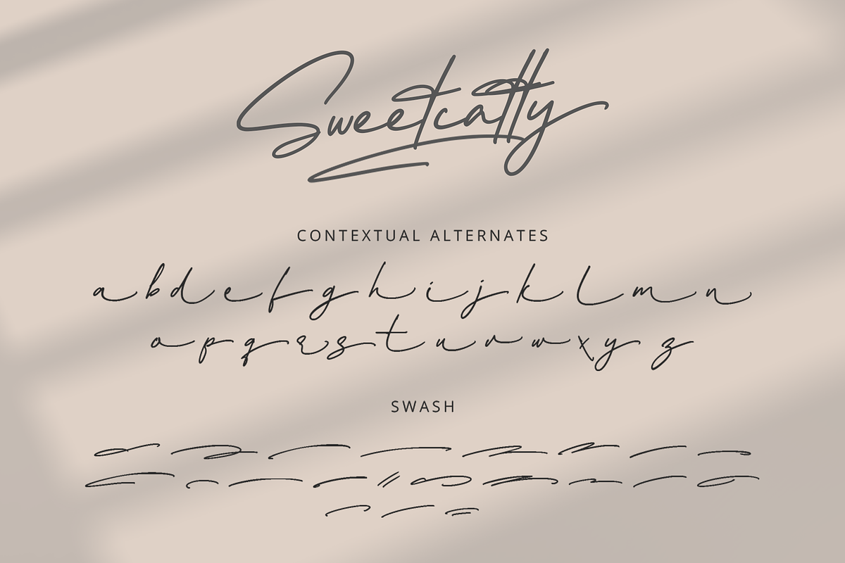 Sweetcatty - A Signature Font, a Script Font by overlaytemplates (Photo 6 of 7)