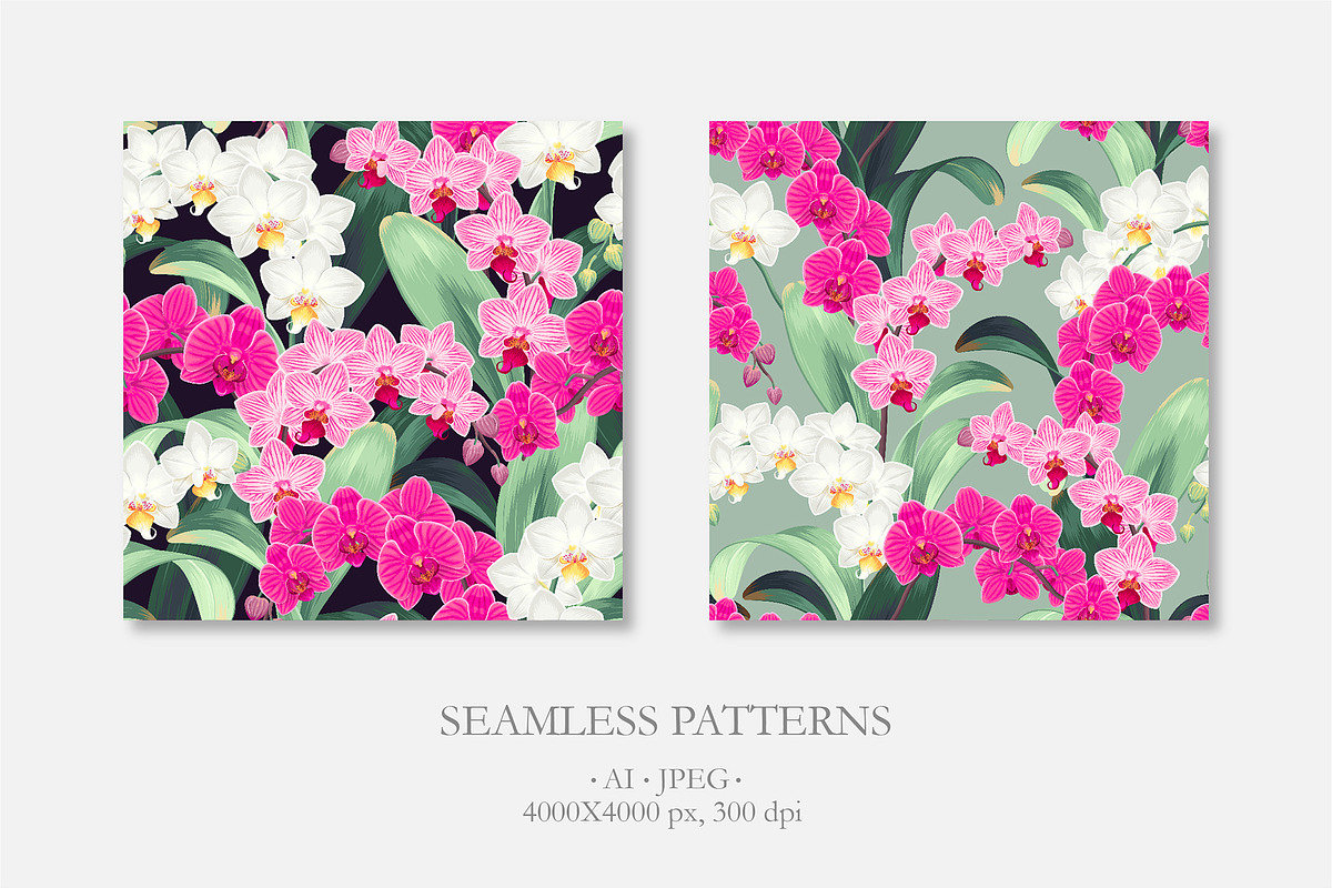 Orchid Patterns, a Pattern Graphic by GreyLilac (Photo 2 of 9)
