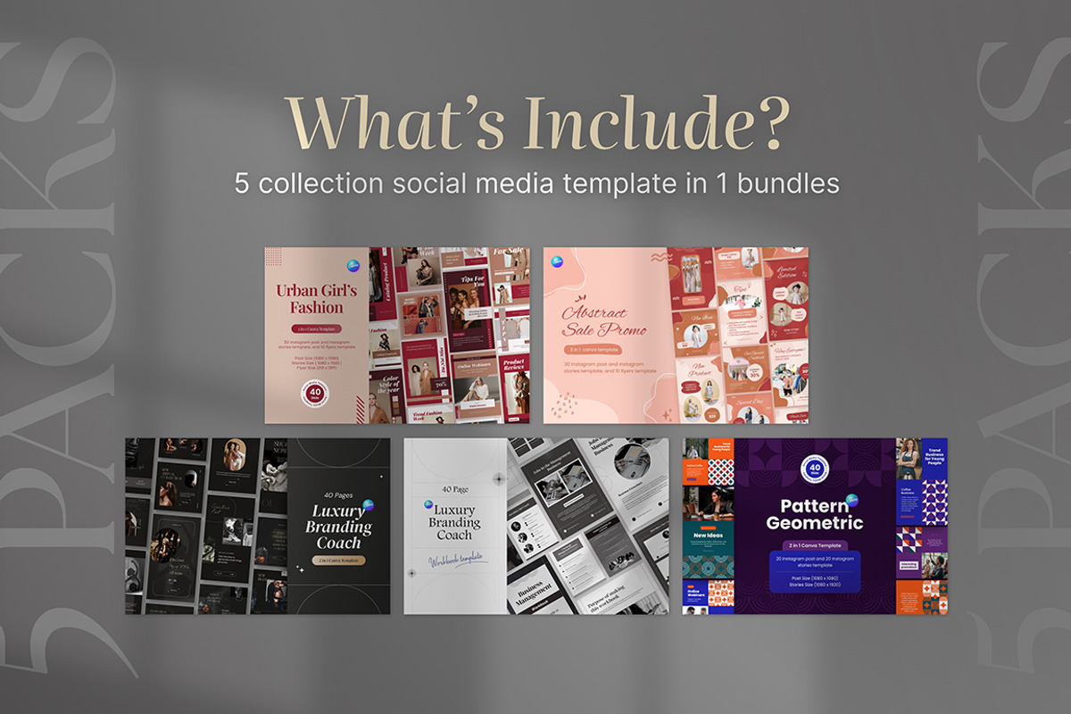 Bundle Pack 5in1 Canva Template, a Social Media Template by Brandearth RRGraph (Photo 17 of 19)