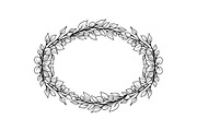 Botanical Oval Wreath Frame Bundle, an Illustration by Designer_Momina (Thumbnail 50 of 51)