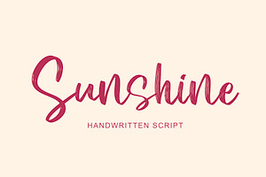 Sunshine - Brush Script Font