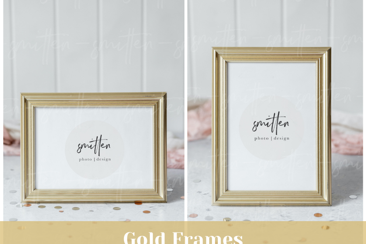 Gold frame  2 mockups featuring stock photography, styled stock photography, an Arts & Entertainment Photo by Smitten Photo & Design (Photo 1 of 4)