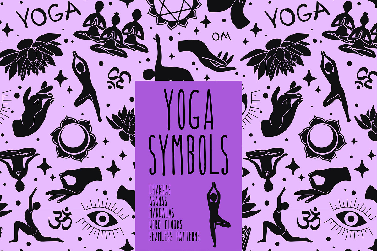 Yoga Symbols, a Healthcare Illustration by Zim Varezhkin (Photo 1 of 7)
