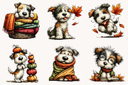 Quirky Autumn Dog Clipart, a Seasonal Illustration by Designworld (Thumbnail 6 of 10)