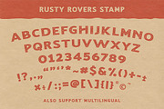 Rusty Rovers - Handdrawn Typeface, a Font by Krakenbox Studio (Thumbnail 15 of 16)