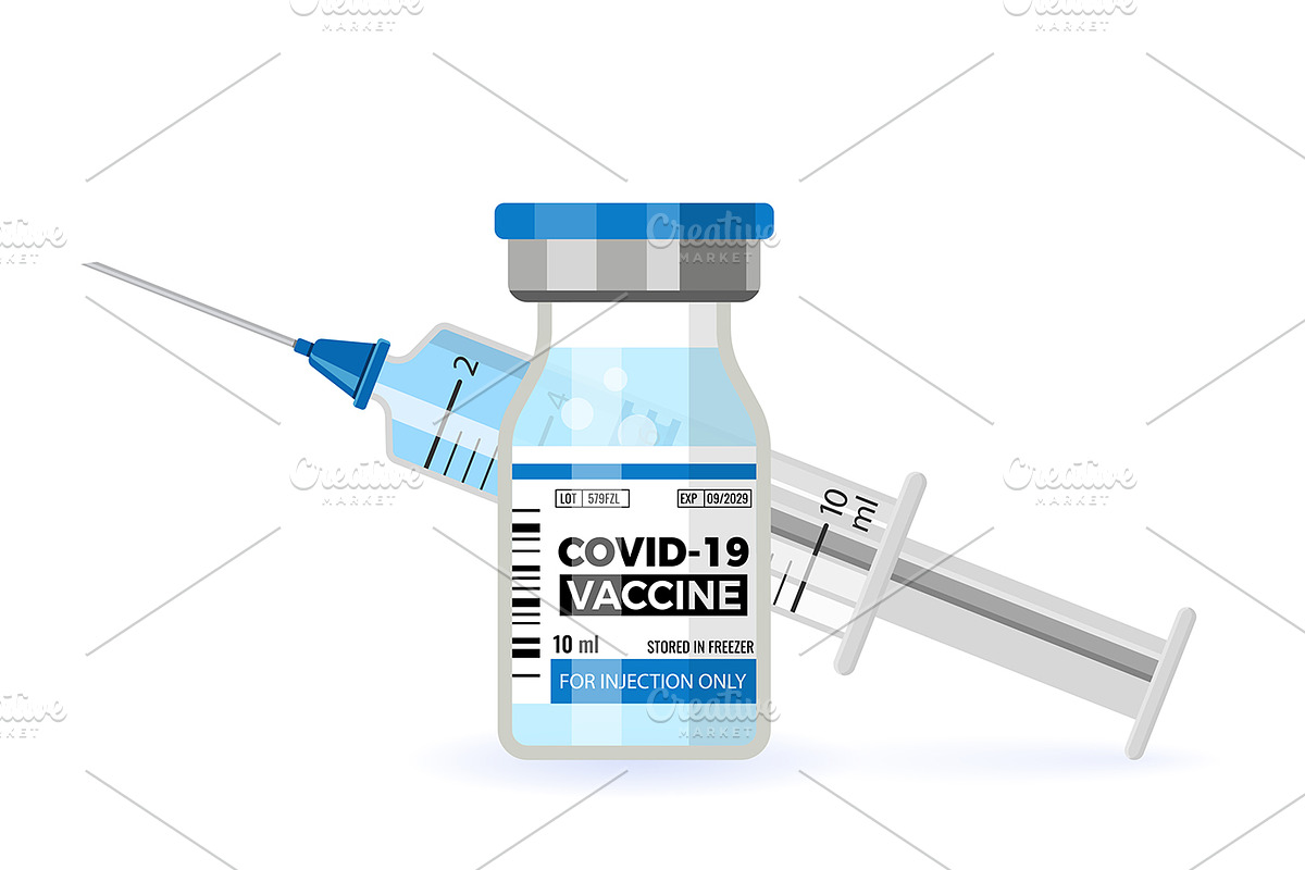 Covid-19 Vaccine and Syringe, a Healthcare Illustration by TAlex (Photo 2 of 7)
