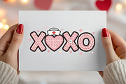 Faux Yarn Xoxo Valentine Nurse PNG, an Illustration by Canvas Craft (Thumbnail 5 of 7)