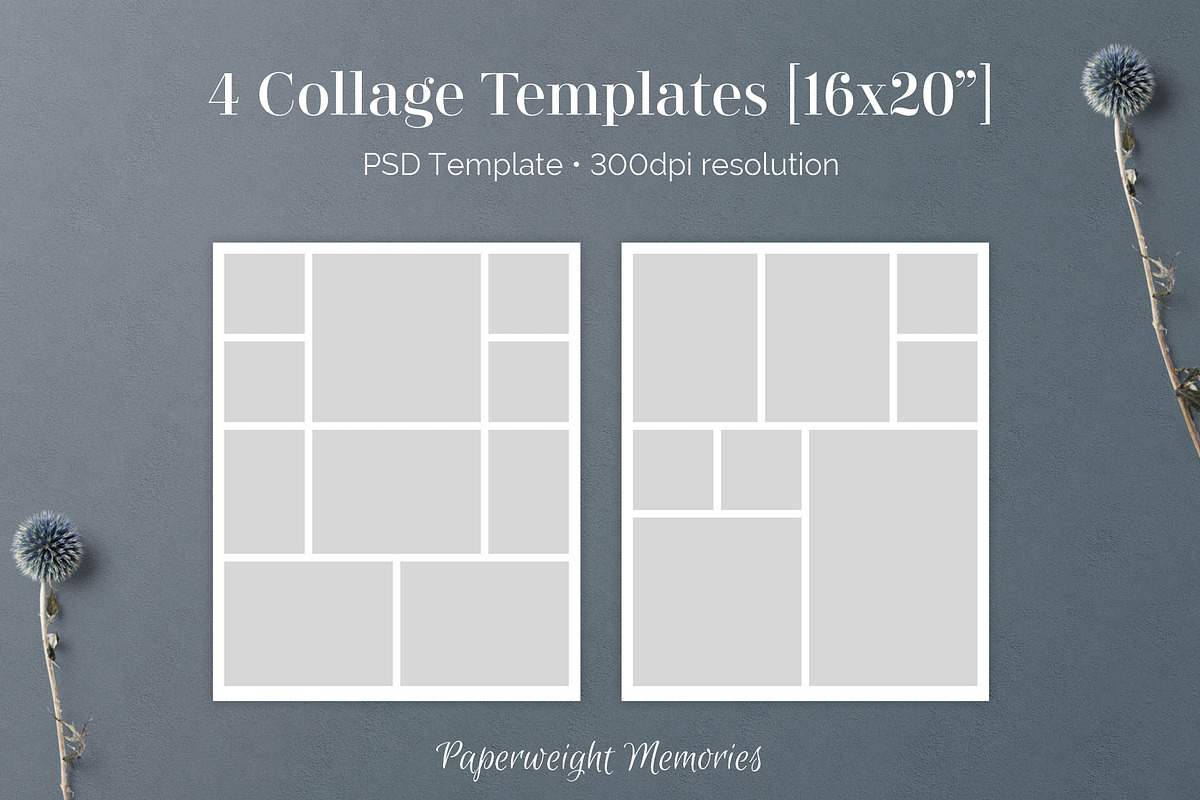 16x20 Collage Board Template PSD, a Templates & Theme by Paperweight Memories (Photo 4 of 4)