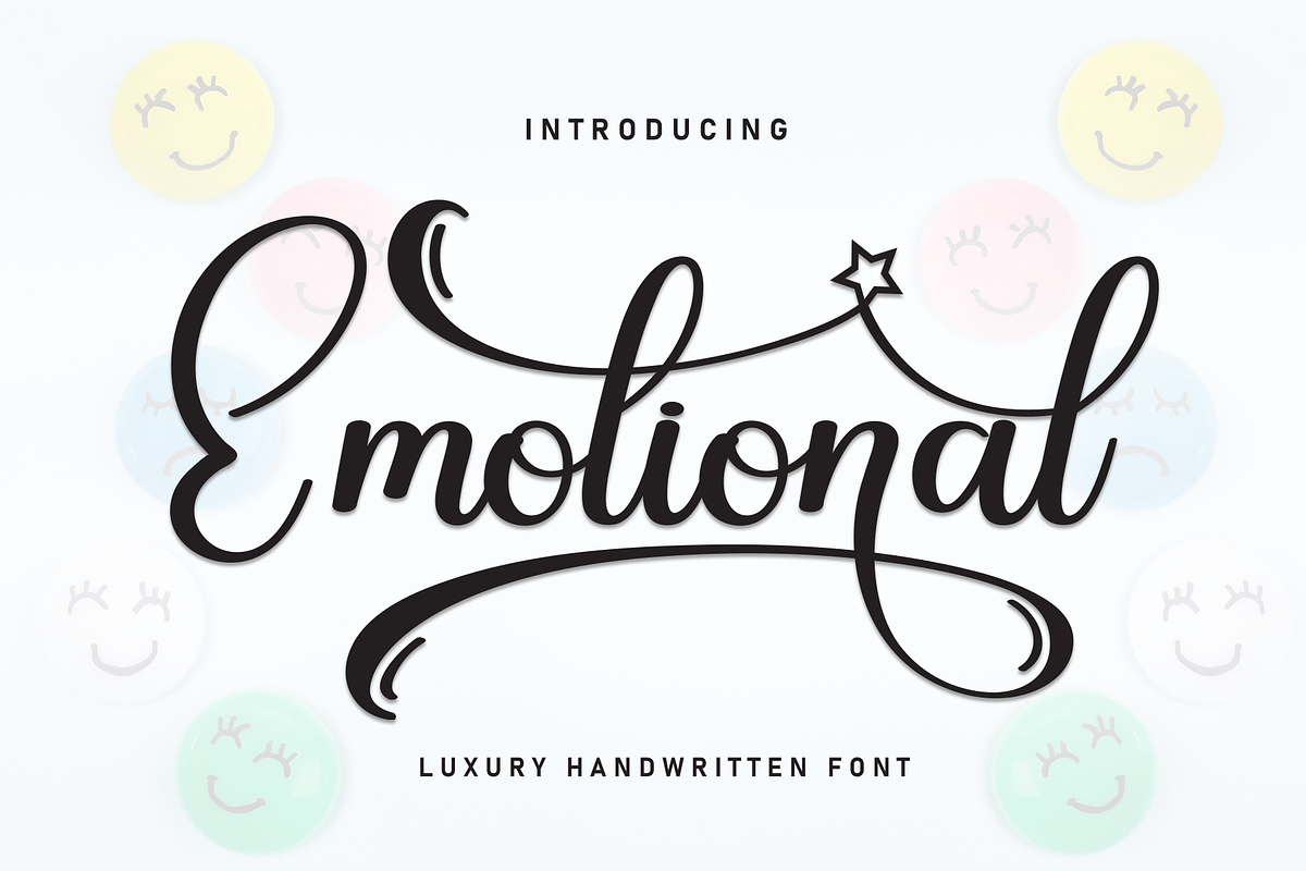 Emotional | Script Font, a Handwritten Font by Scratchones (Photo 1 of 9)
